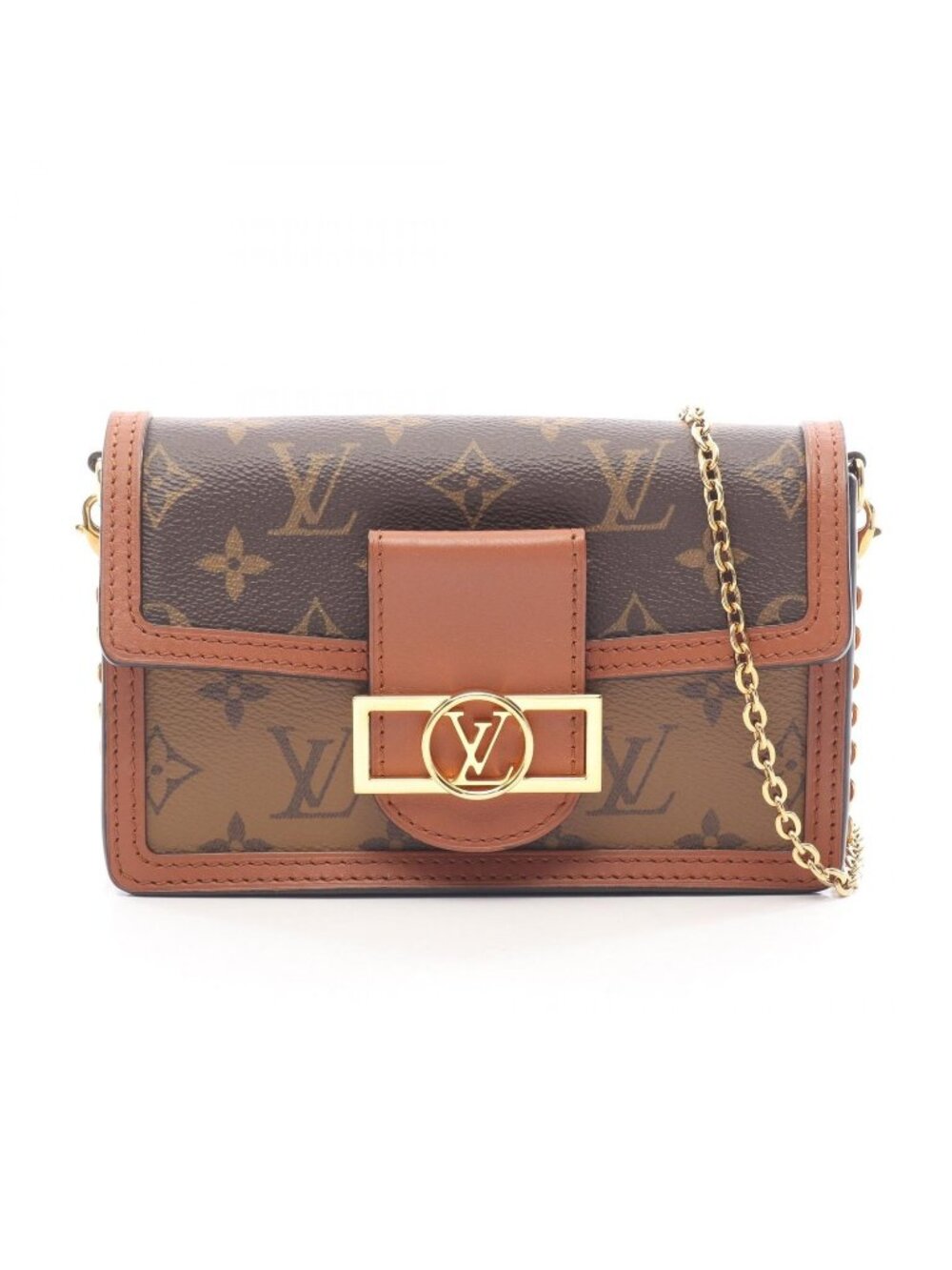 Louis Vuitton Shoulder Bag Portefeuille Dauphine Monogram Reverse Leather
